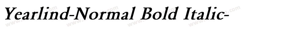 Yearlind-Normal Bold Italic字体转换